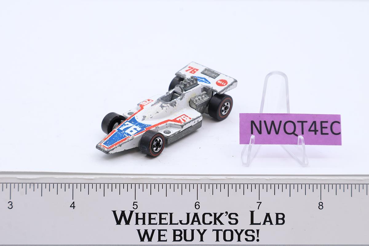 Formula 5000 White Flying Colors 1975 1976 Redline Hot Wheels Mattel Vtg RL HK