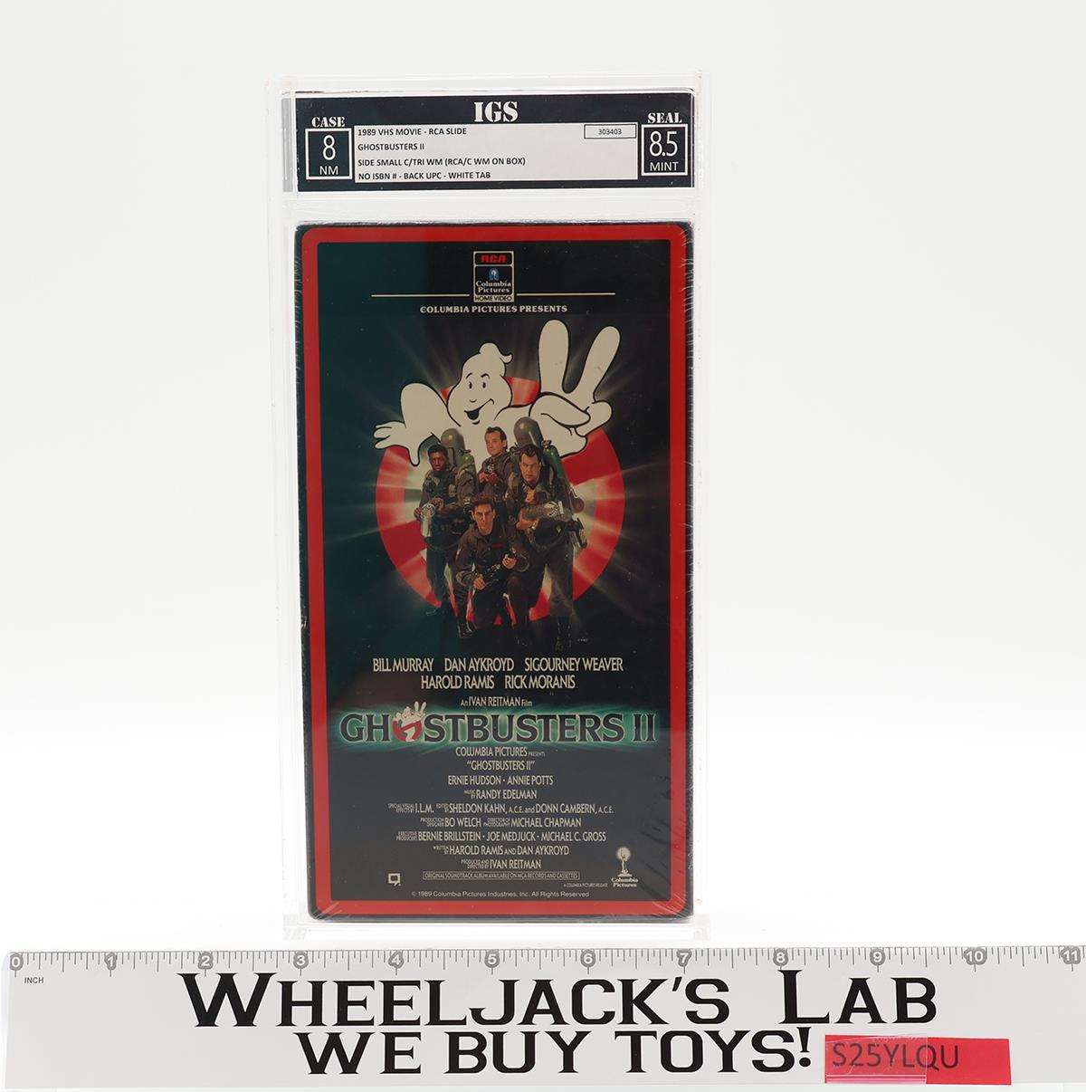 Ghostbusters II 1989 No ISBN # Back UPC White Tab Columbia IGS 8 / 8.5 Seal VHS