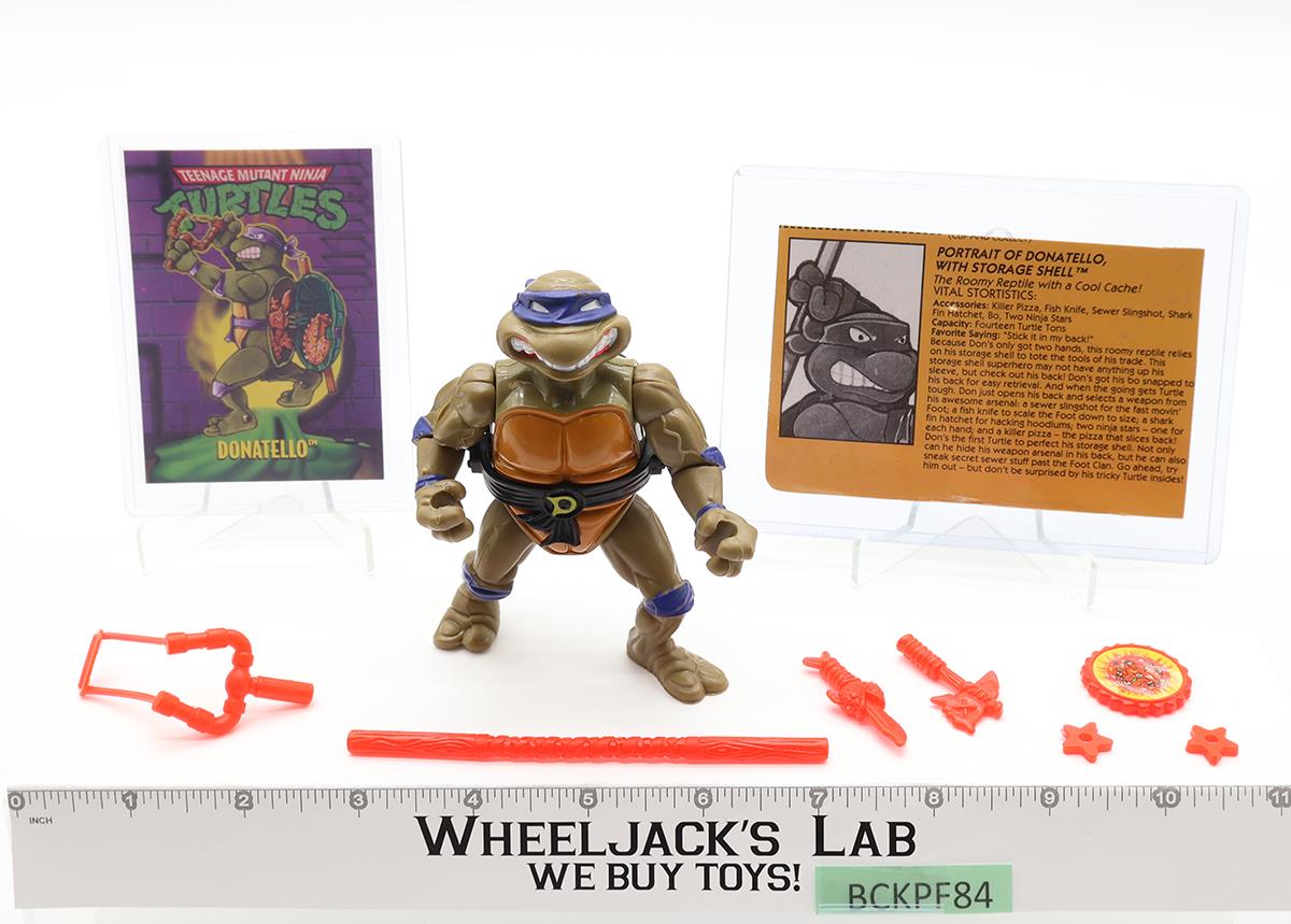 Storage Shell Donatello Black Belt 100% Complete TMNT 1994 Playmates Figure