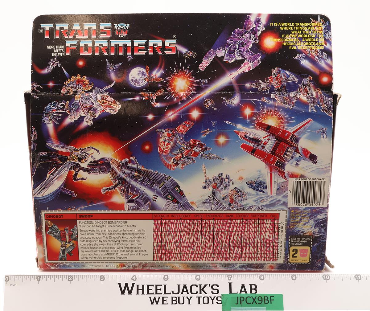 Swoop 100% Complete W/BOX & INSERT 1985 Vintage Hasbro G1 Transformers Figure