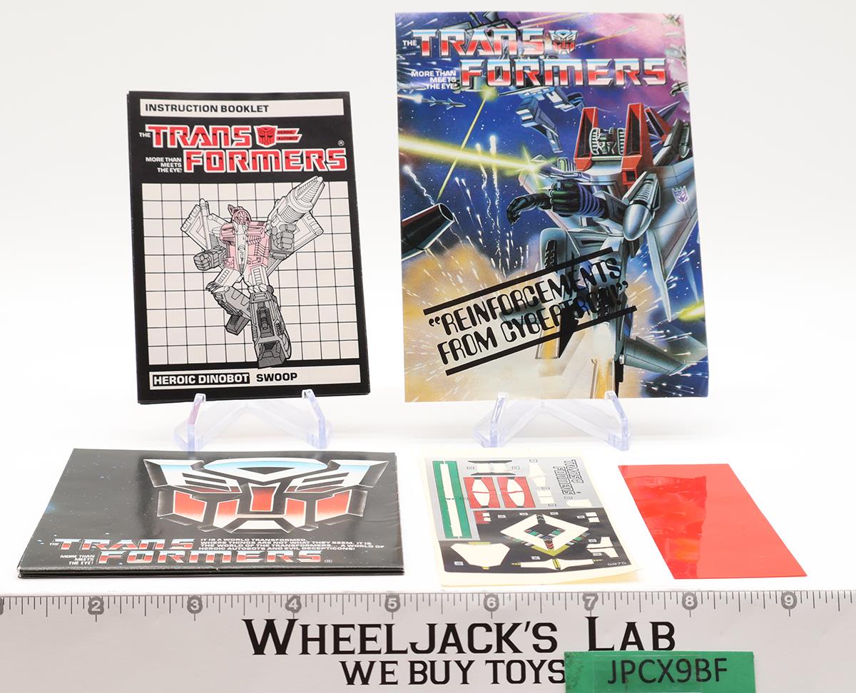Swoop 100% Complete W/BOX & INSERT 1985 Vintage Hasbro G1 Transformers Figure