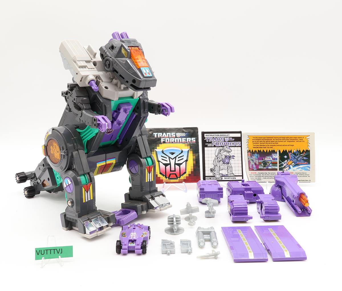 Trypticon 100% Complete W/Box & Insert 1986 VintageG1 Transformers Figure WORKS