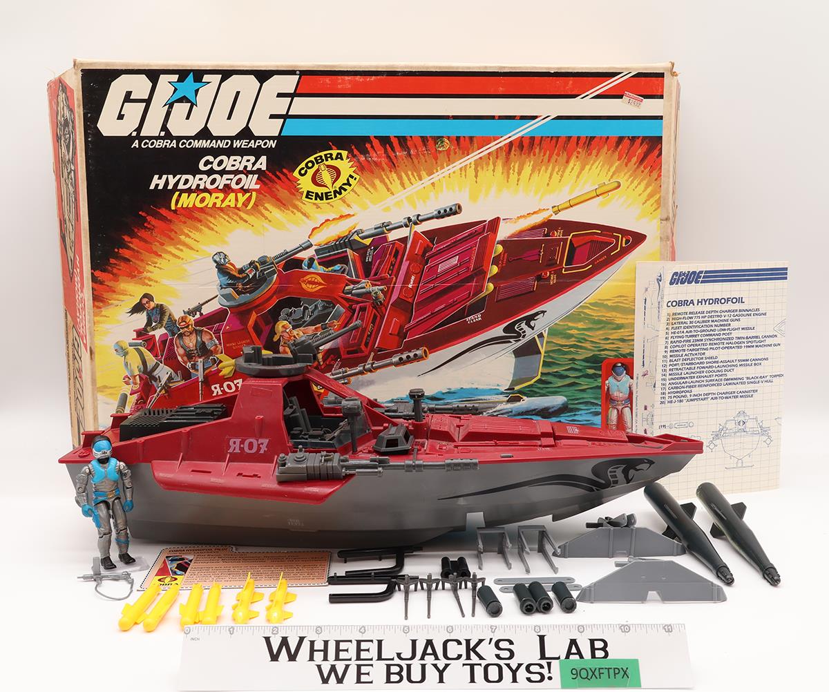 Cobra Moray Hydrofoil 100% Complete W/ Lens & Driver UNBROKEN GI Joe Hasbro