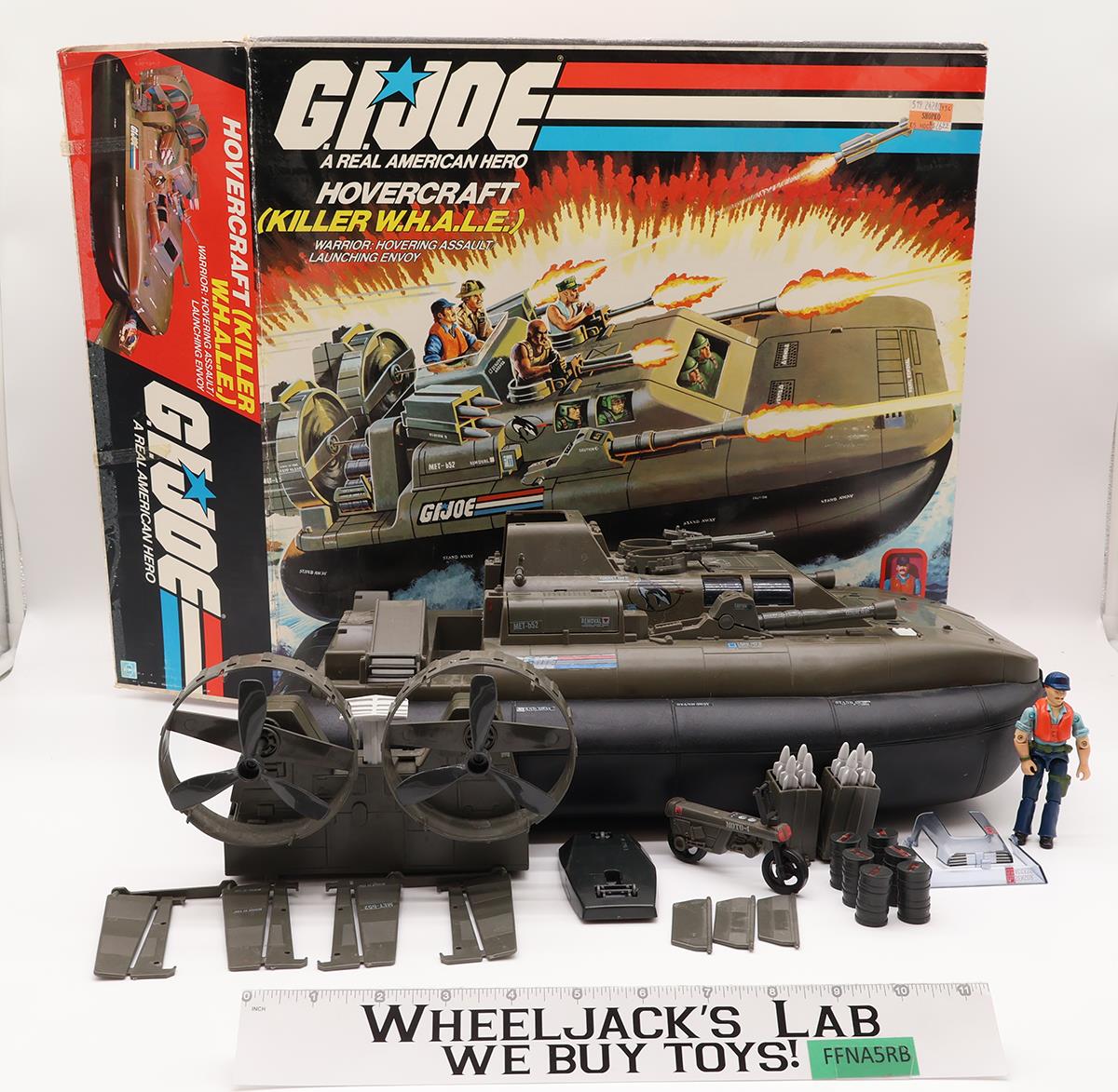 Hovercraft Killer W.H.A.L.E. Complete W/ Box + Cutter GI Joe 1984 Hasbro Vehicle