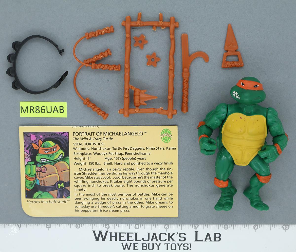 Michaelangelo SOFT HEAD Complete Teenage Mutant Ninja Turtles 1988 Playmates