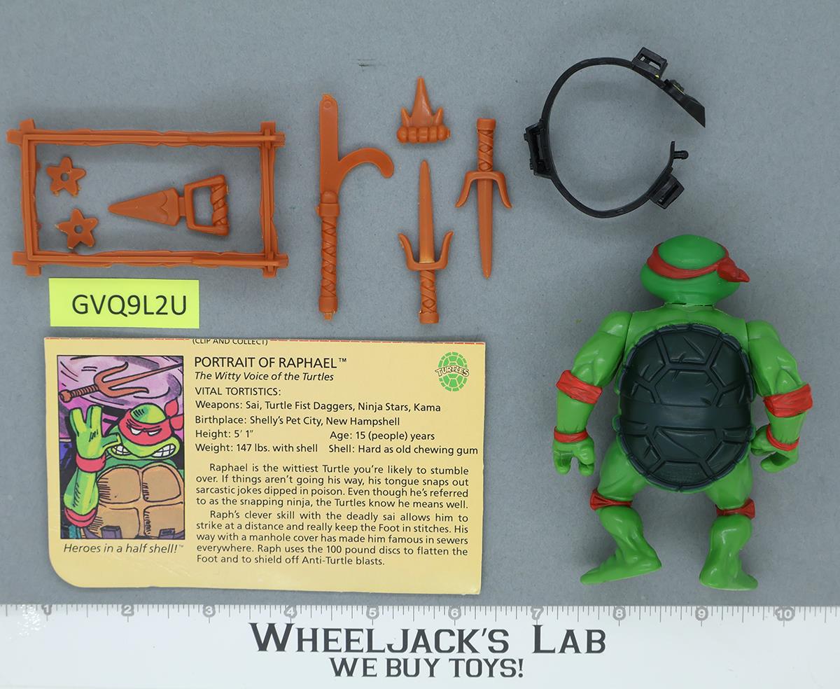 Raphael SOFT HEAD 100% Complete Teenage Mutant Ninja Turtle Playmates 1988