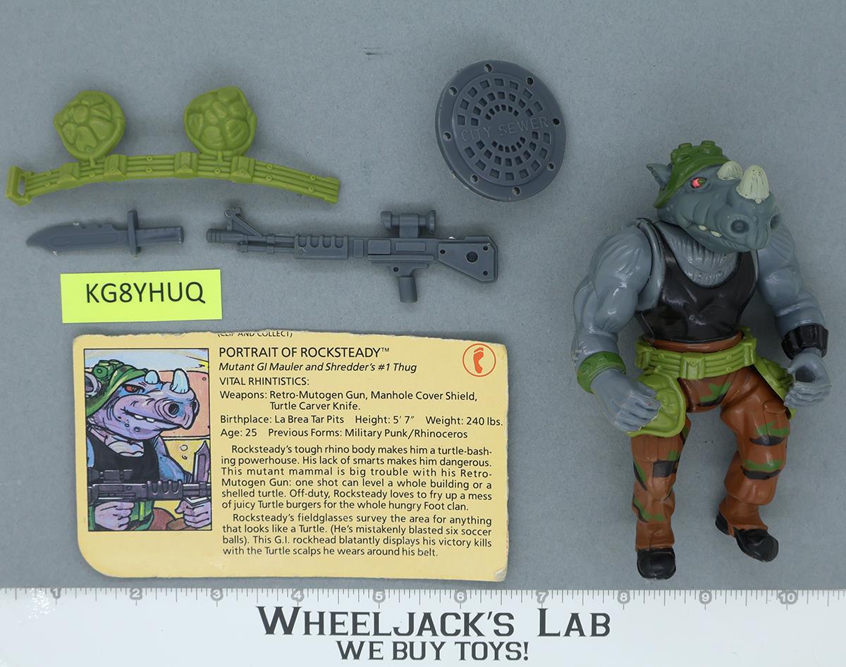Rocksteady SOFT HEAD Complete Teenage Mutant Ninja Turtles TMNT Playmates 1988