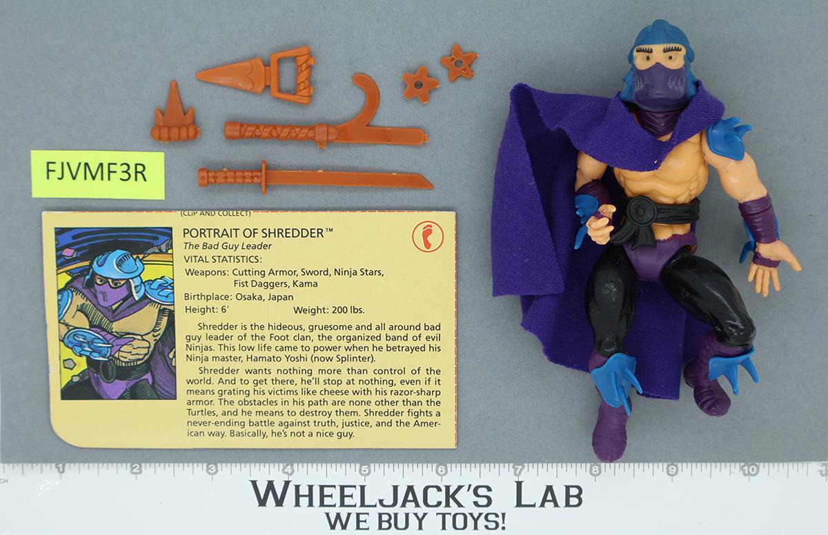 Shredder SOFT HEAD 100% Complete Teenage Mutant Ninja Turtles Playmates 1988