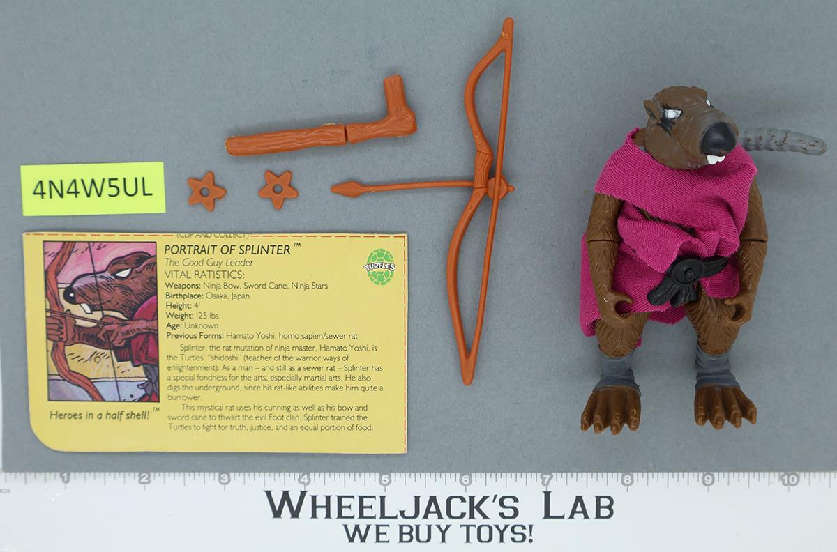 Splinter SOFT HEAD 100% Complete Teenage Mutant Ninja Turtles 1988 Playmates