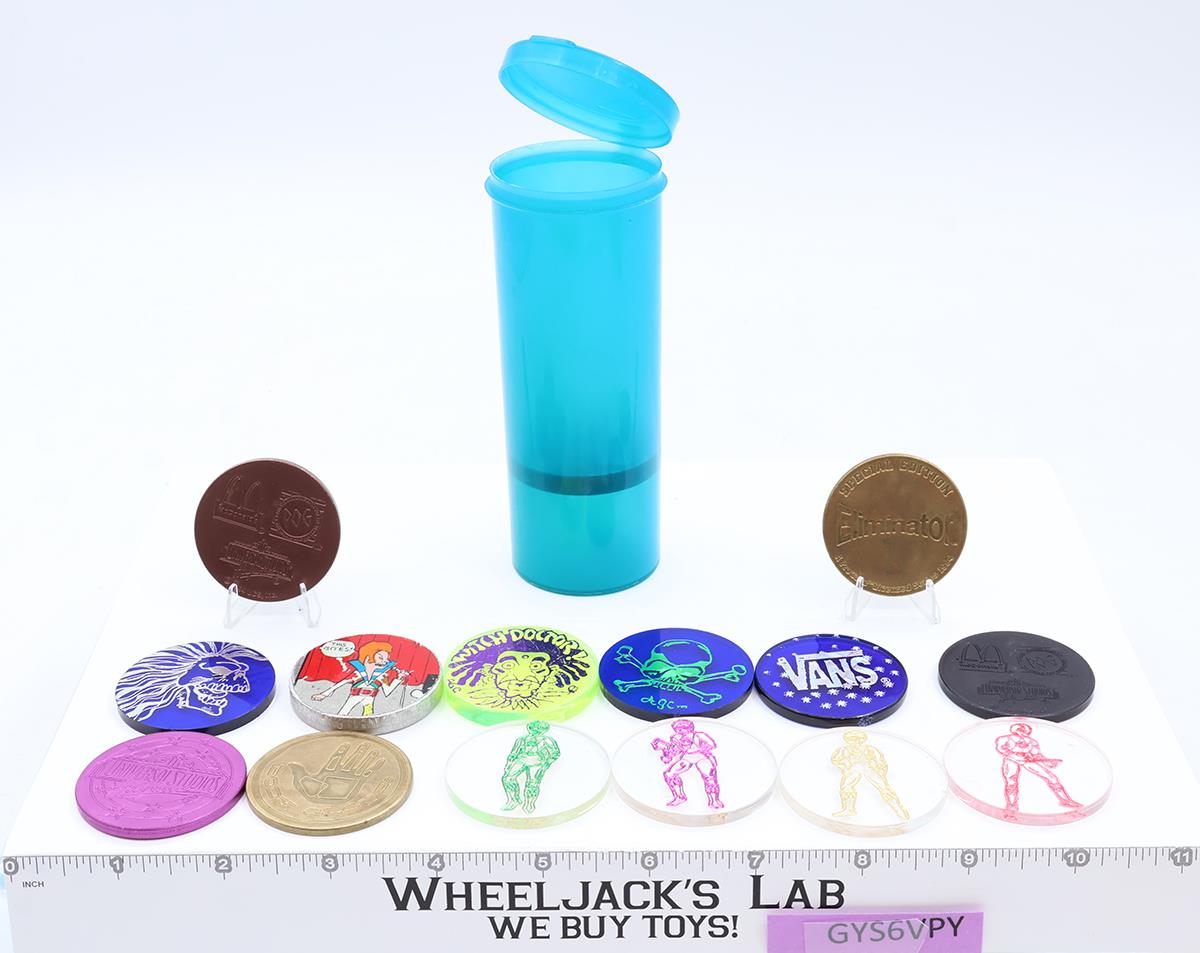 Lot of 15 Pogs Vans King Kong Power Rangers Universal Studios 1990s Vintage