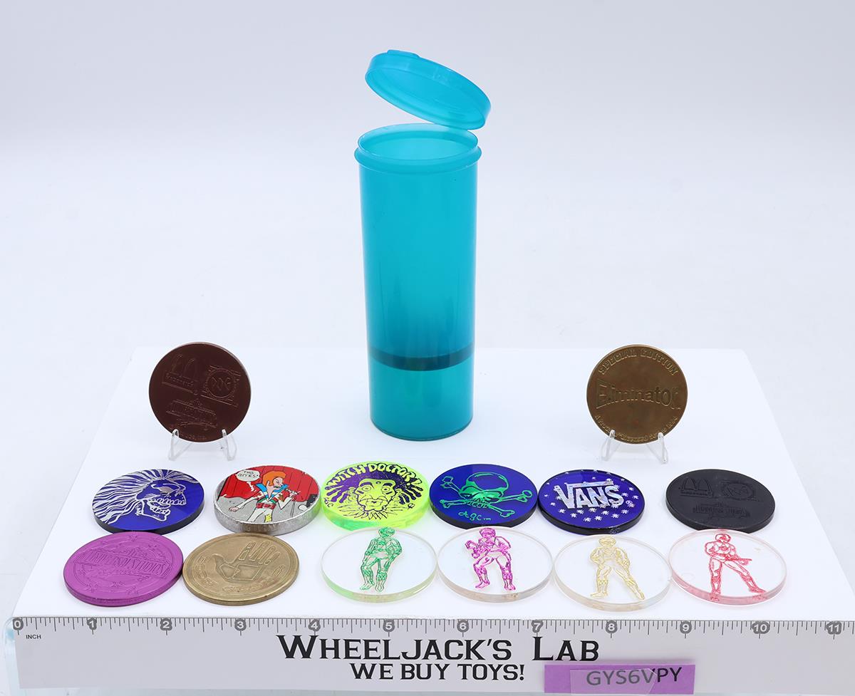 Lot of 15 Pogs Vans King Kong Power Rangers Universal Studios 1990s Vintage