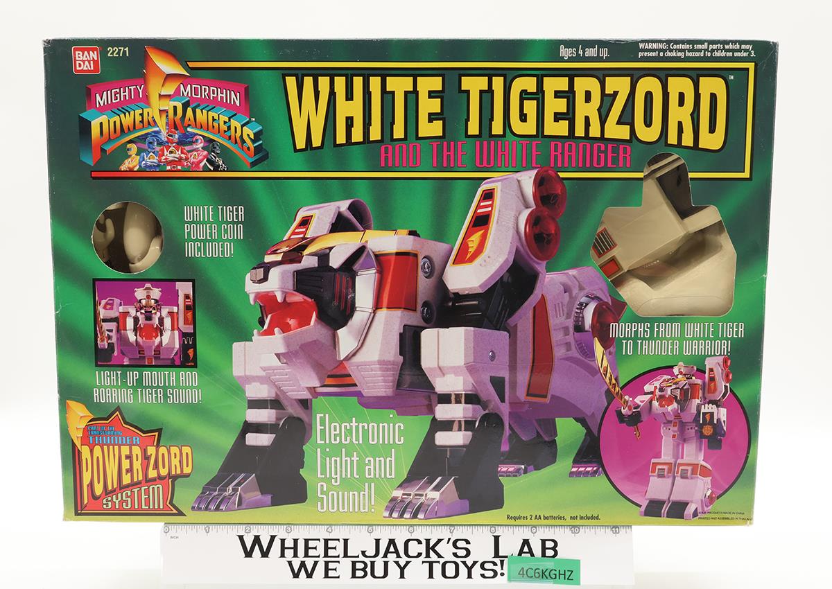 White Tigerzord 100% Complete W/ Box Power Rangers 1994 Bandai Action Figure