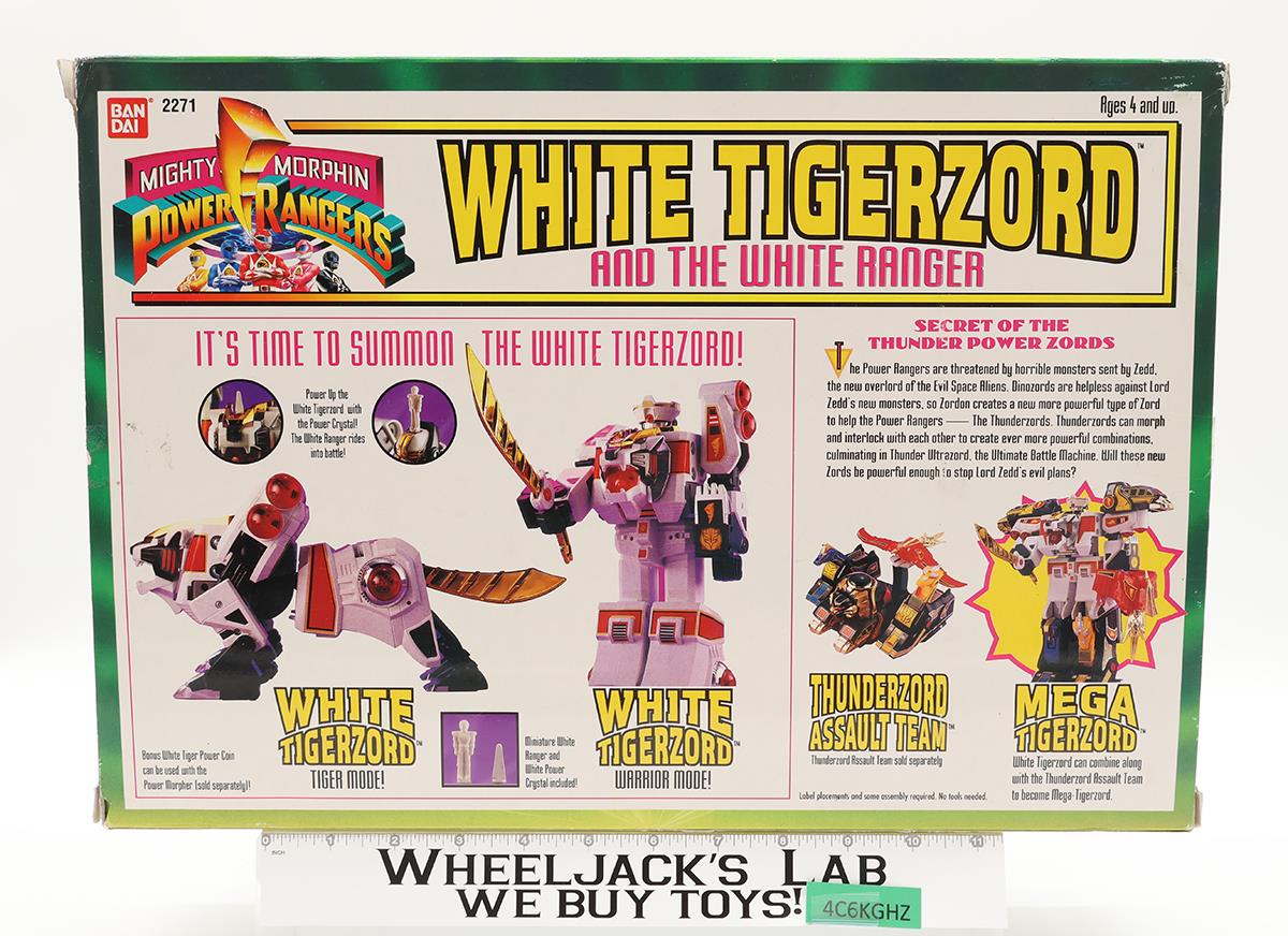 White Tigerzord 100% Complete W/ Box Power Rangers 1994 Bandai Action Figure