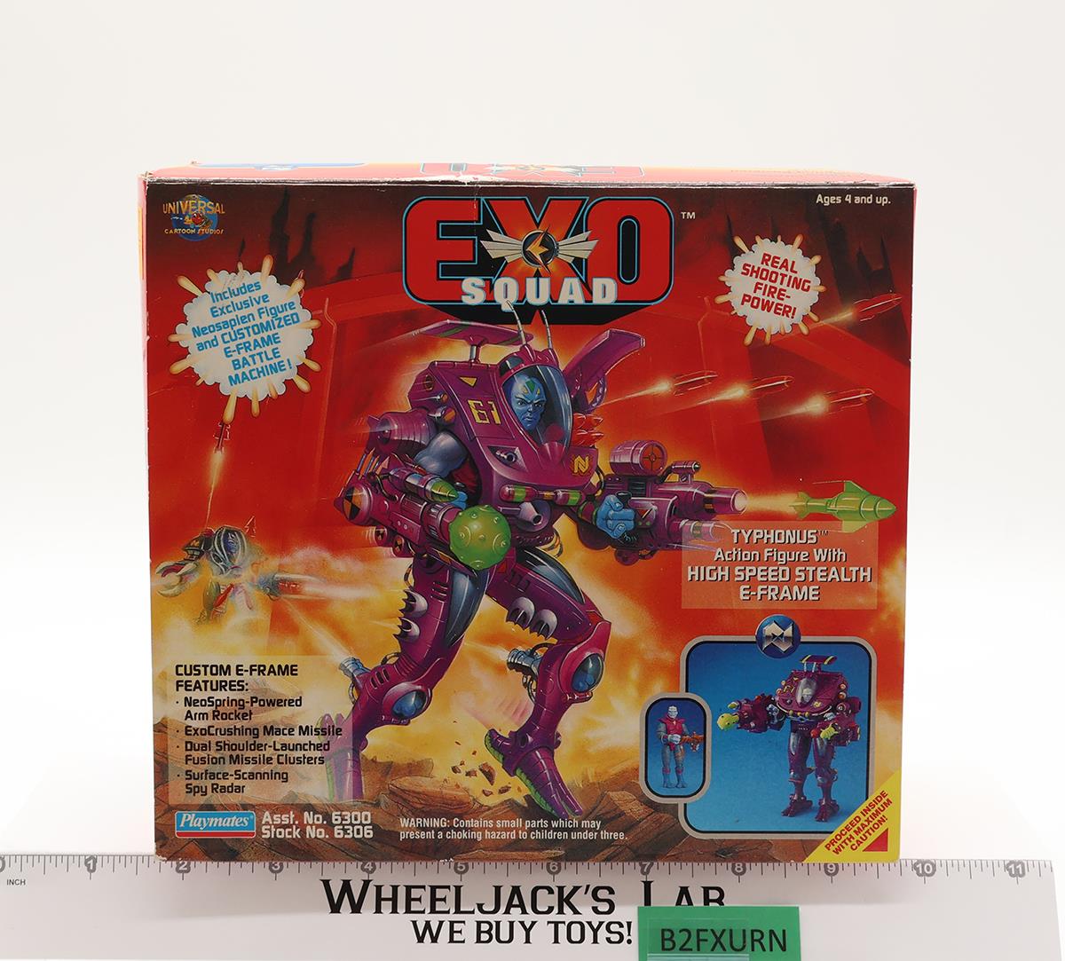 Typhonus W/High Speed Stealth E-Frame Exo Squad 1994 Playmates Figure NEW MIB