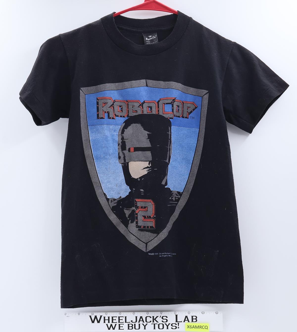 Robocop Black T-Shirt Youth Size Large 1990 Anvil Vintage