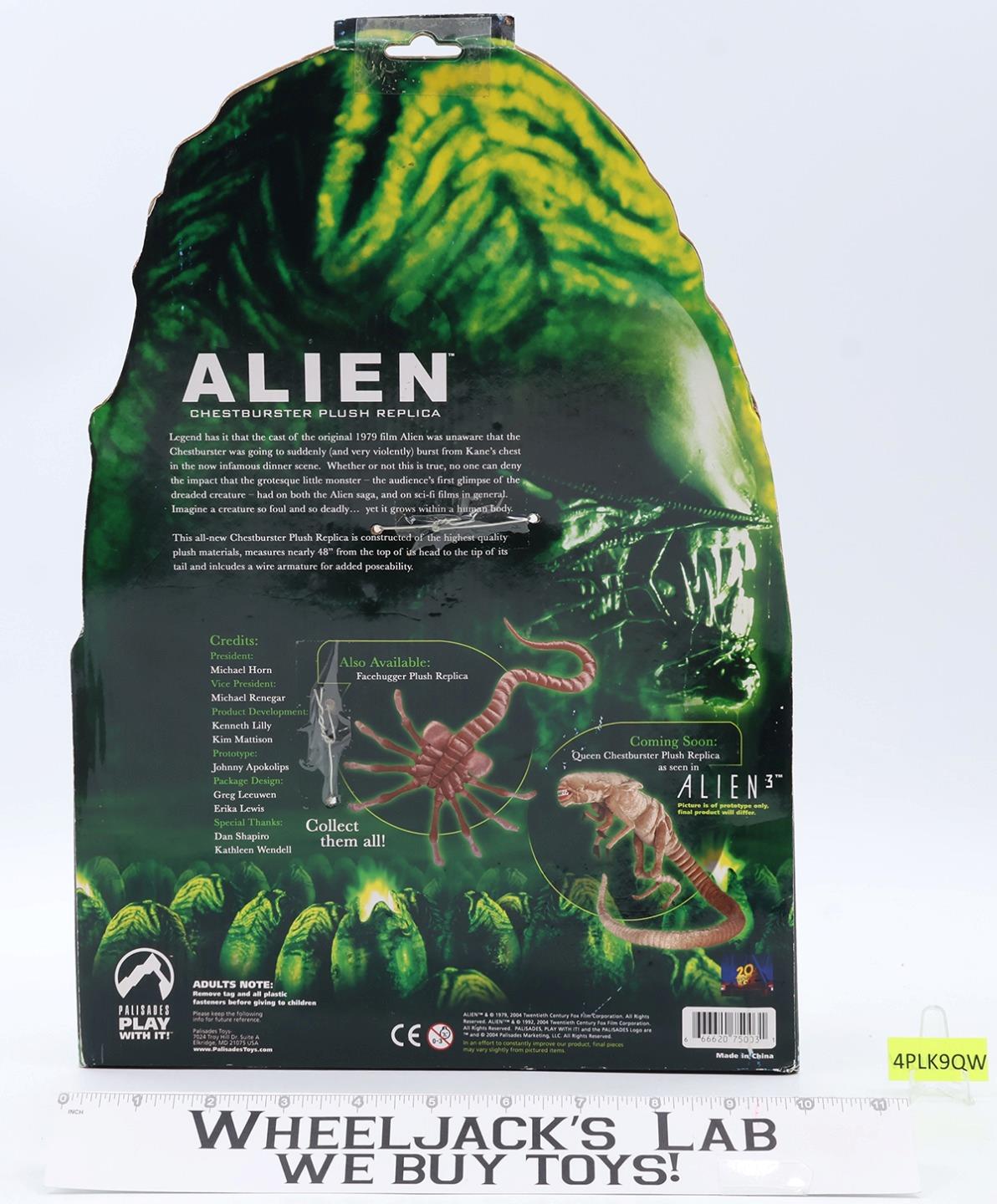 Chestburster Plush Replica Alien 2004 Palisades Poseable 48" Stuffed Toy NEW MIB
