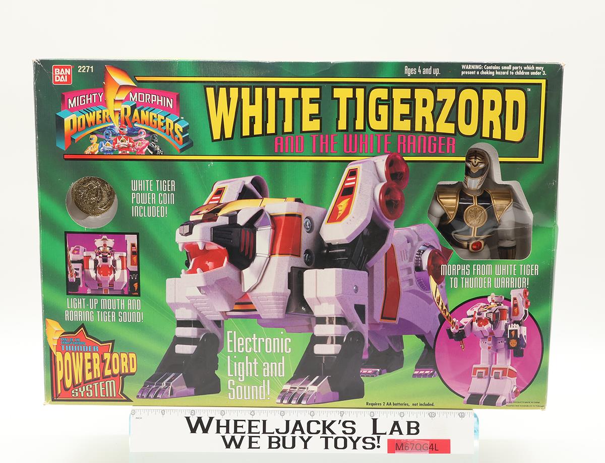 White Tigerzord 100% Complete W/ Box Power Rangers 1994 Bandai Action Figure