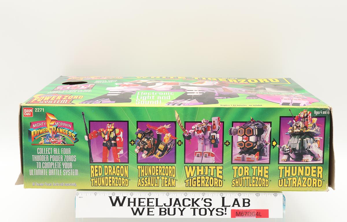 White Tigerzord 100% Complete W/ Box Power Rangers 1994 Bandai Action Figure