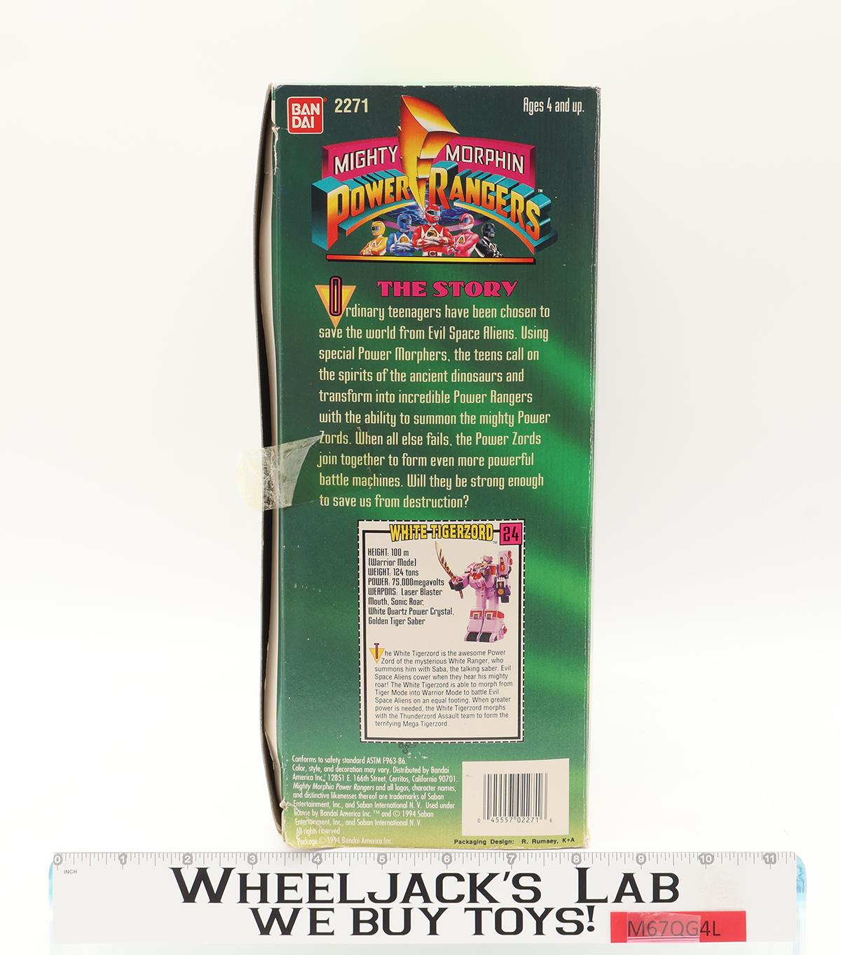 White Tigerzord 100% Complete W/ Box Power Rangers 1994 Bandai Action Figure