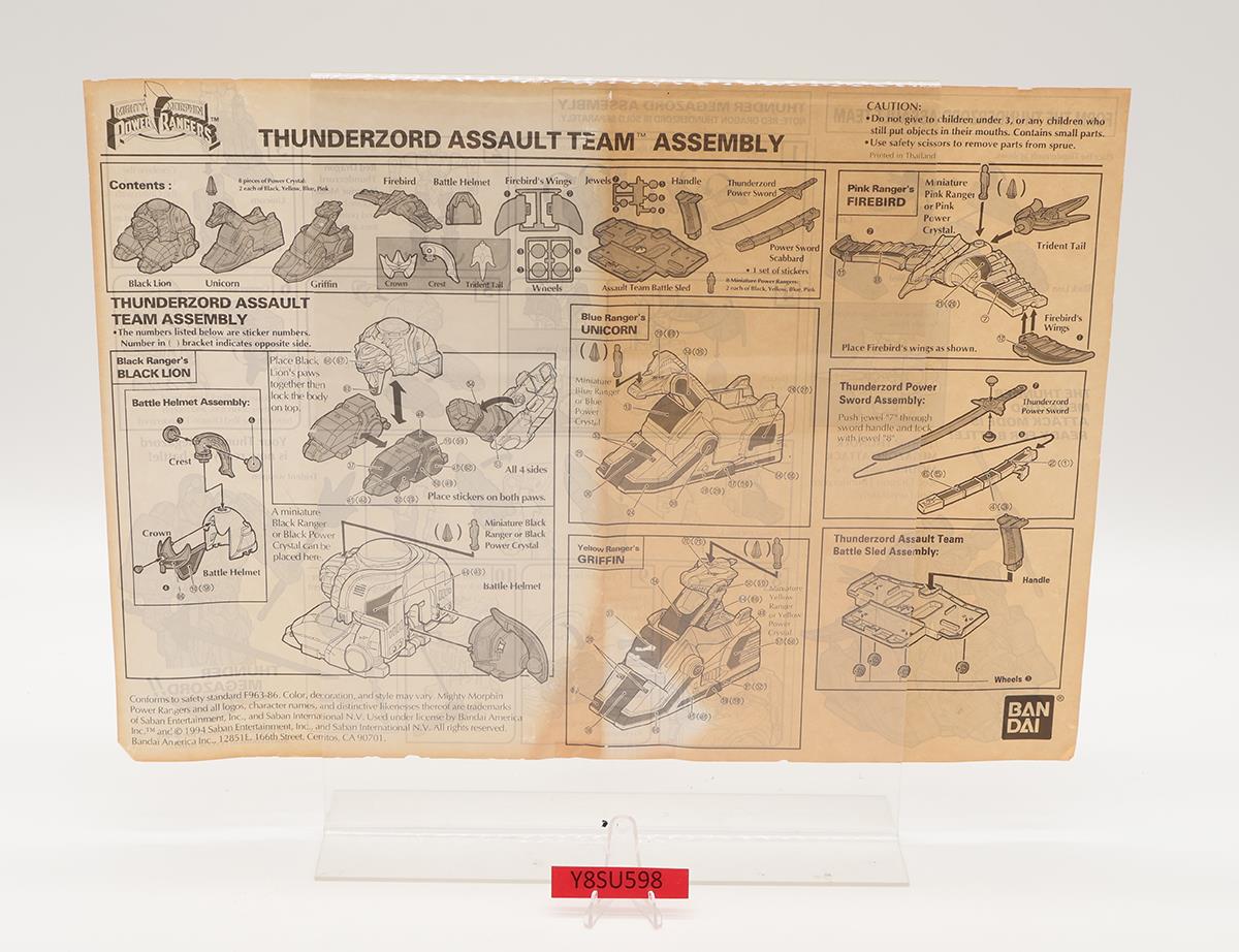 Thunderzord Assault Team Mighty Morphin Power Rangers 1994 Bandai Action Figure
