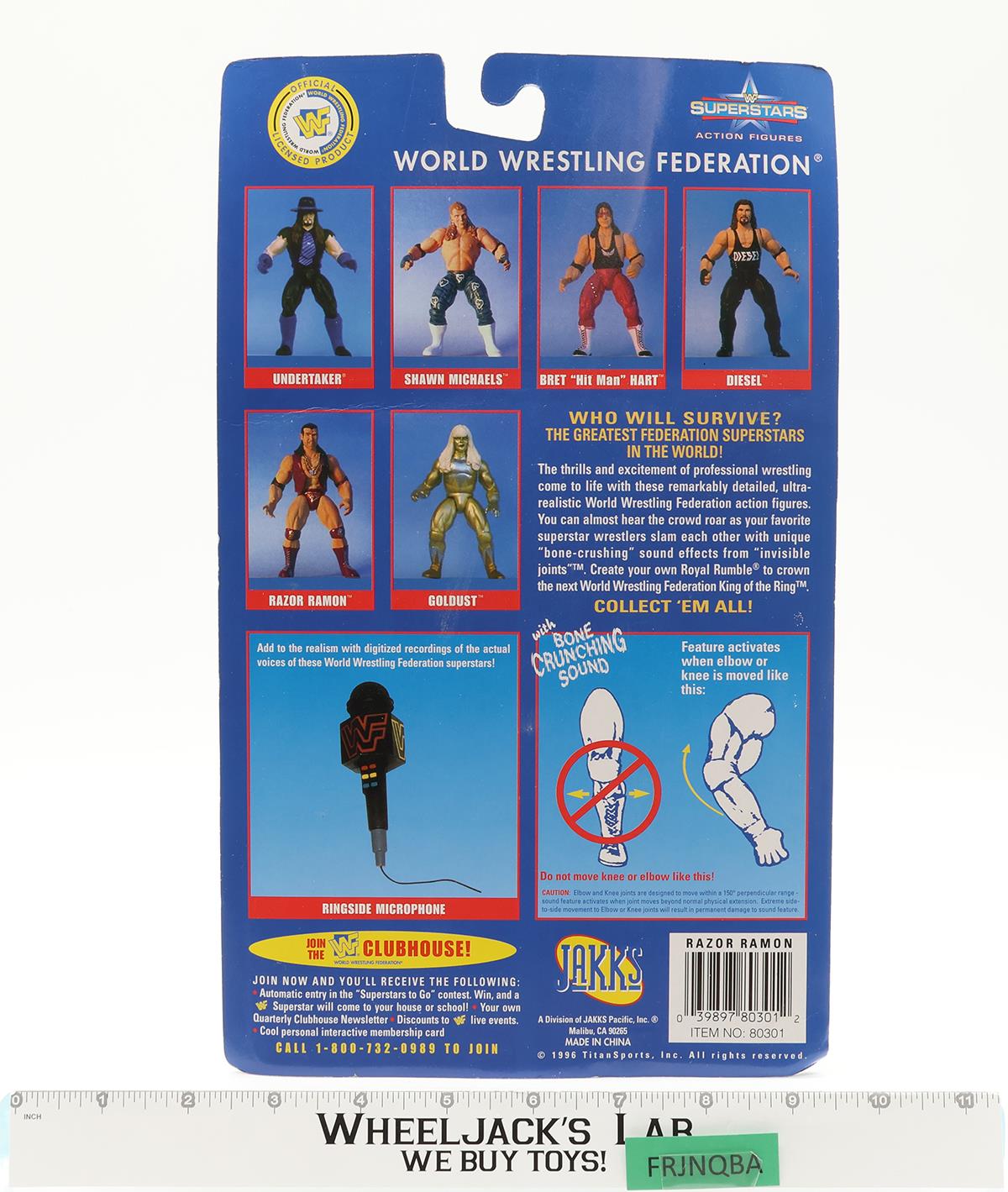 Razor Ramon W/ Bone Crunching Sound WWF Superstars 1996 JAKKS Pacific NEW SEALED