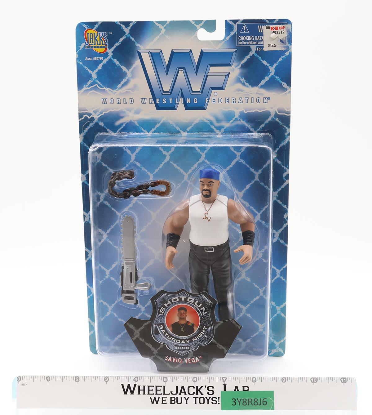 Savio Vega WWF Shotgun Saturday Night 1998 JAKKS Action Figure NEW MOSC SEALED