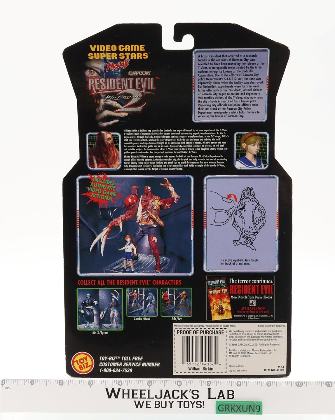 William Birkin & Sherry Resident Evil 2 1998 ToyBiz Action Figure NEW SEALED