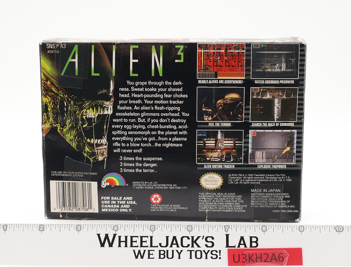 Alien 3 Super Nintendo SNES 1991 LJN NEW VIDEO GAME CARTIDGE MIB