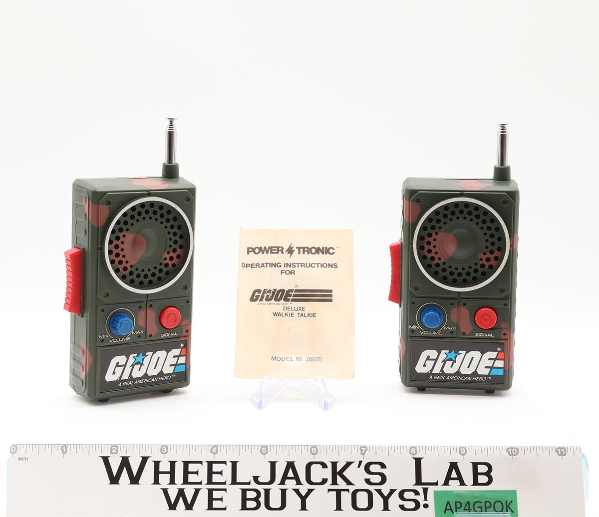 Solid State Deluxe Walkie Talkies WORKS G.I Joe 1985 Vintage Accessory