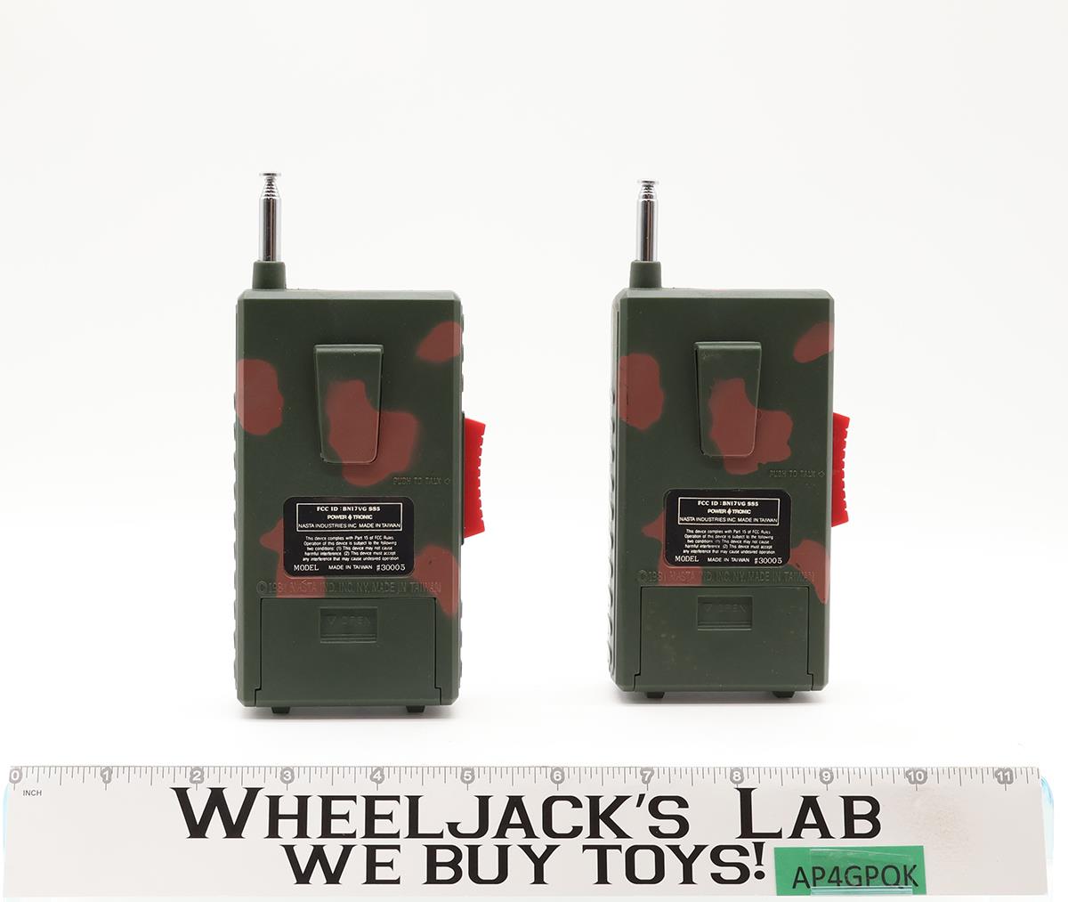 Solid State Deluxe Walkie Talkies WORKS G.I Joe 1985 Vintage Accessory