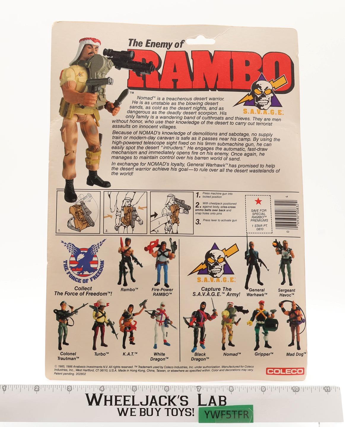 Nomad Rambo Force of Freedom 1985 Coleco Vintage Action Figure NEW SEALED