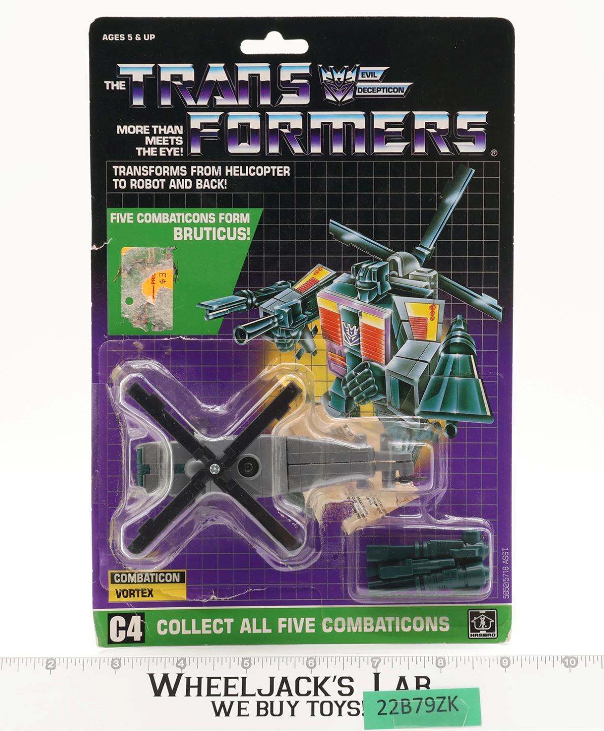 Vortex 100% Complete W/CARDBACK & BUBBLE 1986 G1 Transformers Action Figure