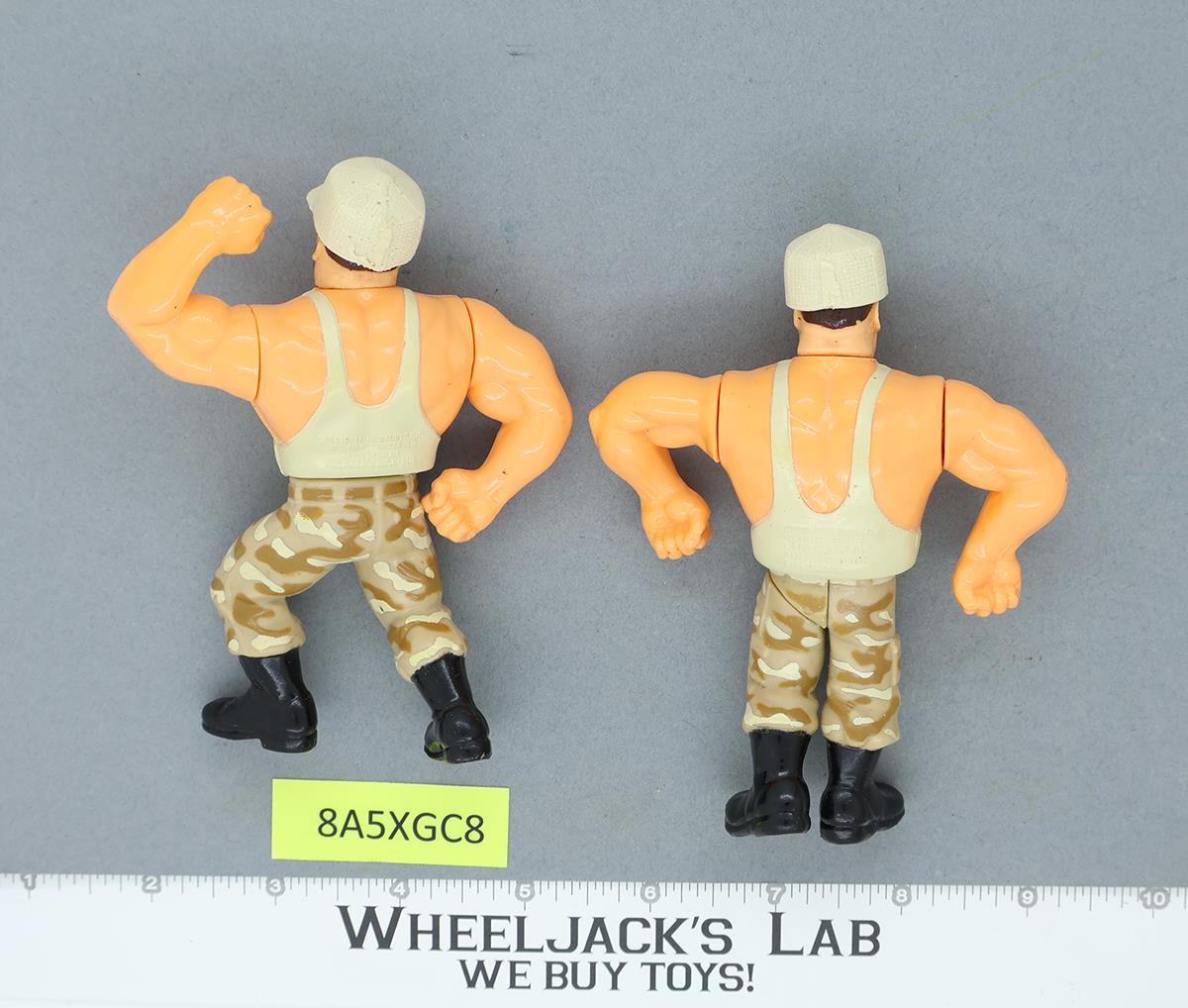 The Bushwackers Tan Camo Complete WWF WWE Hasbro Wrestling 1991 Titan Vintage