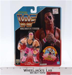 Bret Hitman Hart PURPLE Hart Attack WWF Wrestling Hasbro 1992