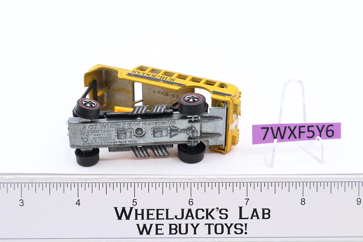 S'Cool Bus Yellow Enamel 1970 1971 Hot Wheels Redline Heavyweights Mattel Vtg
