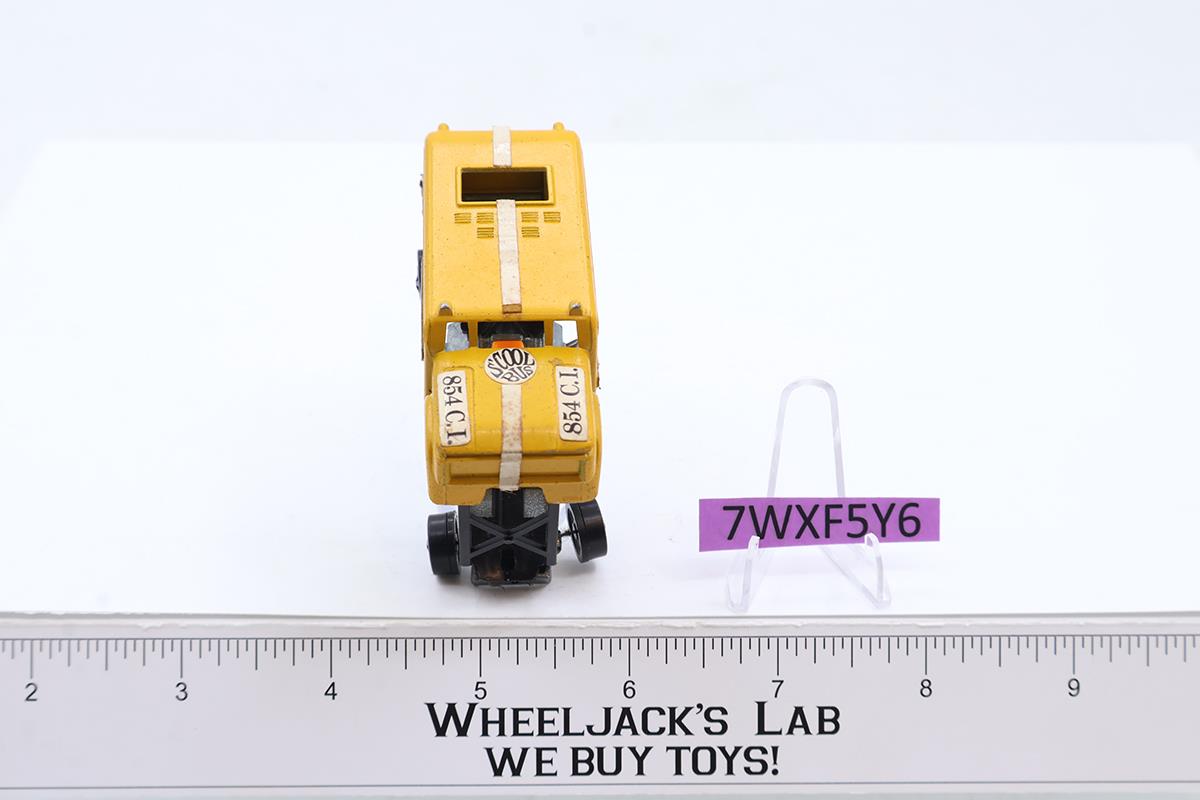 S'Cool Bus Yellow Enamel 1970 1971 Hot Wheels Redline Heavyweights Mattel Vtg