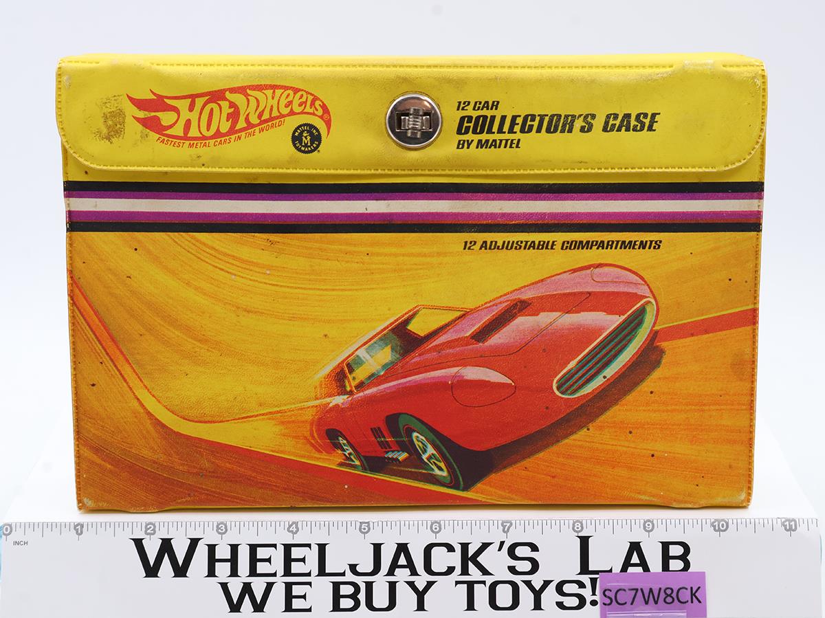 12 Car Collector's Case W/Tray Hot Wheels 1968 Mattel Vintage Storage Case