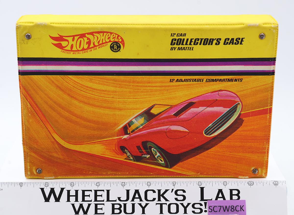 12 Car Collector's Case W/Tray Hot Wheels 1968 Mattel Vintage Storage Case