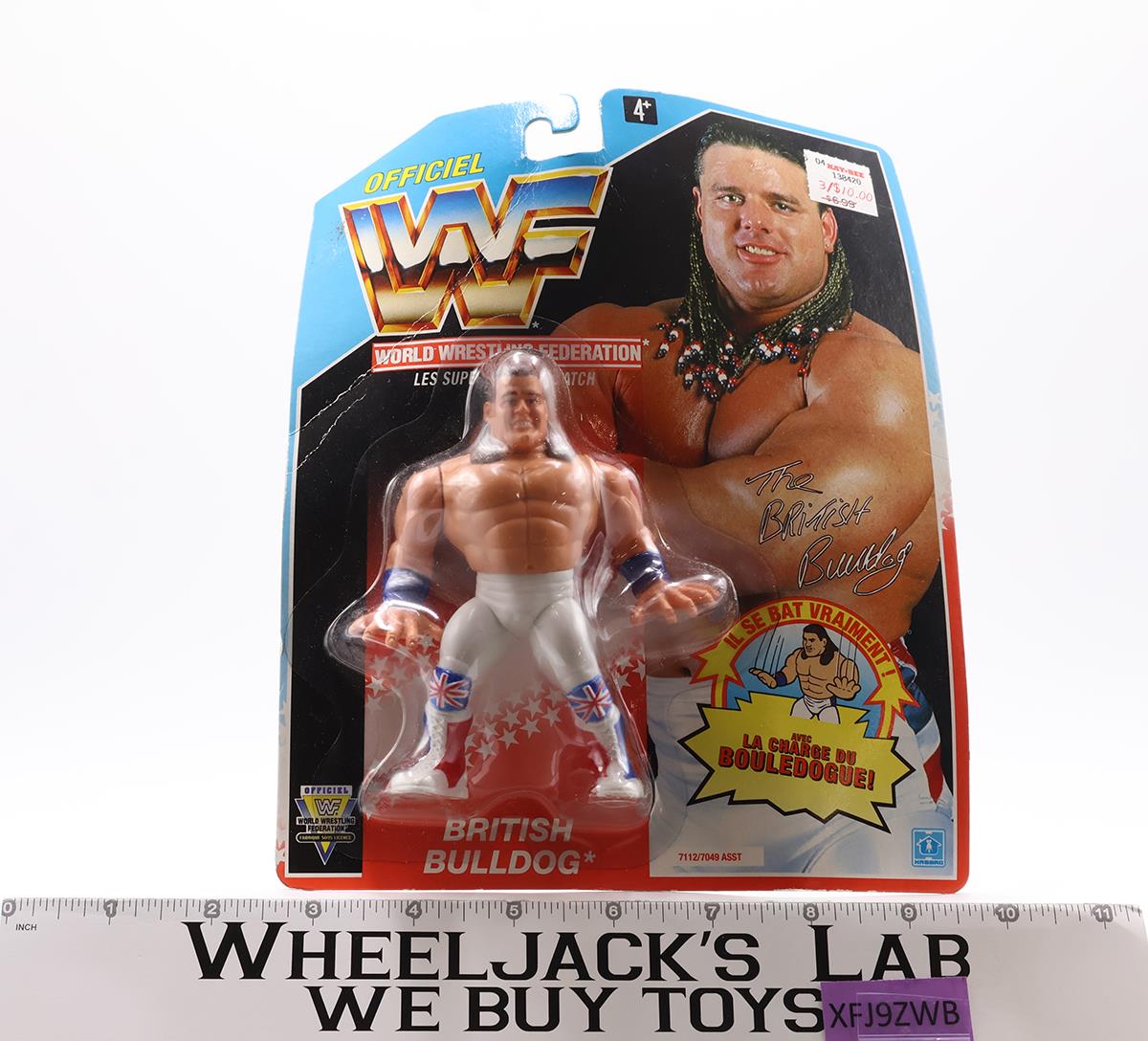 British Bulldog WWF Wrestling FRENCH 1991 Hasbro Vintage Figure NEW SEALED
