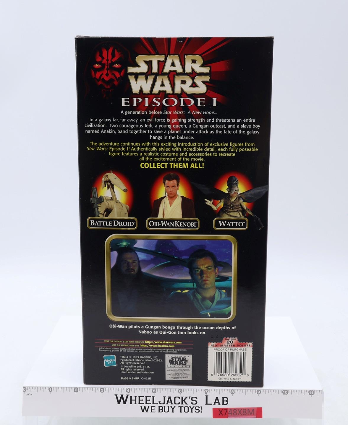 Obi-Wan Kenobi Star Wars Episode 1 1998 Hasbro 12" Action Figure NEW SEALED