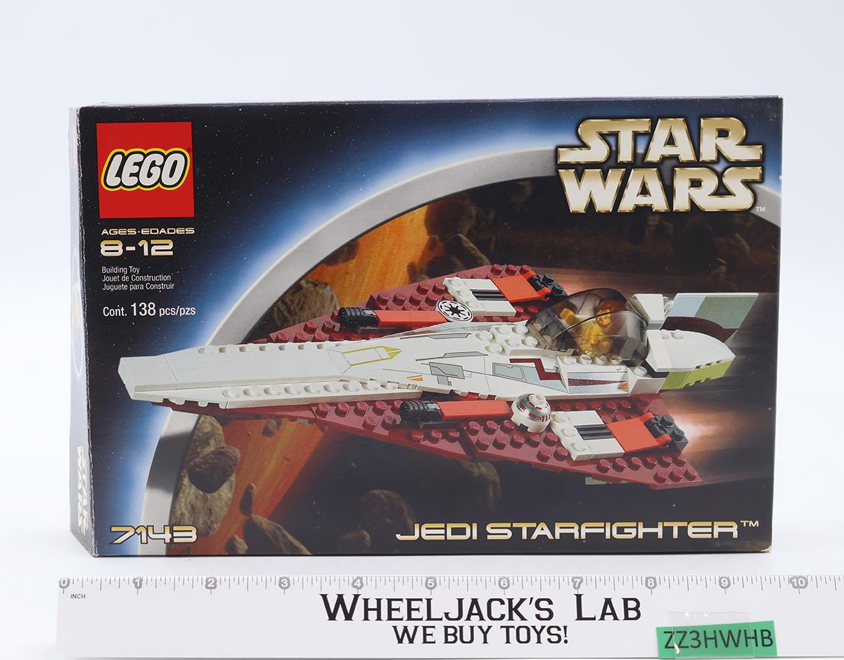 #7143 Jedi Starfighter 100% Complete W/ Box + Manual Lego 2002 Star Wars