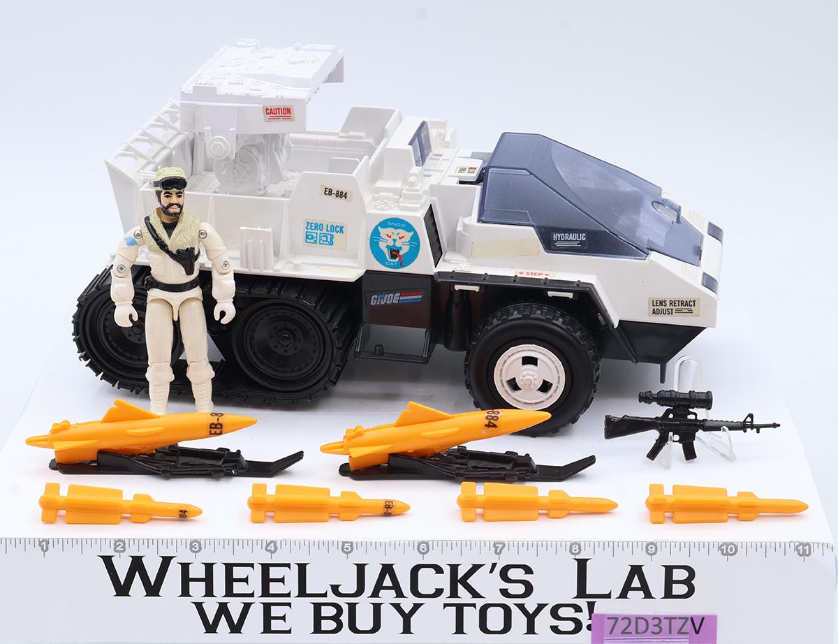 Snow Cat 100% Complete W/ Frostbite GI Joe 1985 Hasbro Action Figure Vehicle