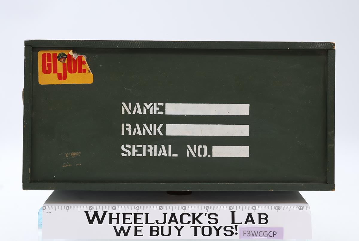 G.I. Joe Wooden Footlocker 1964 Hasbro Vintage Action Figure Accessory