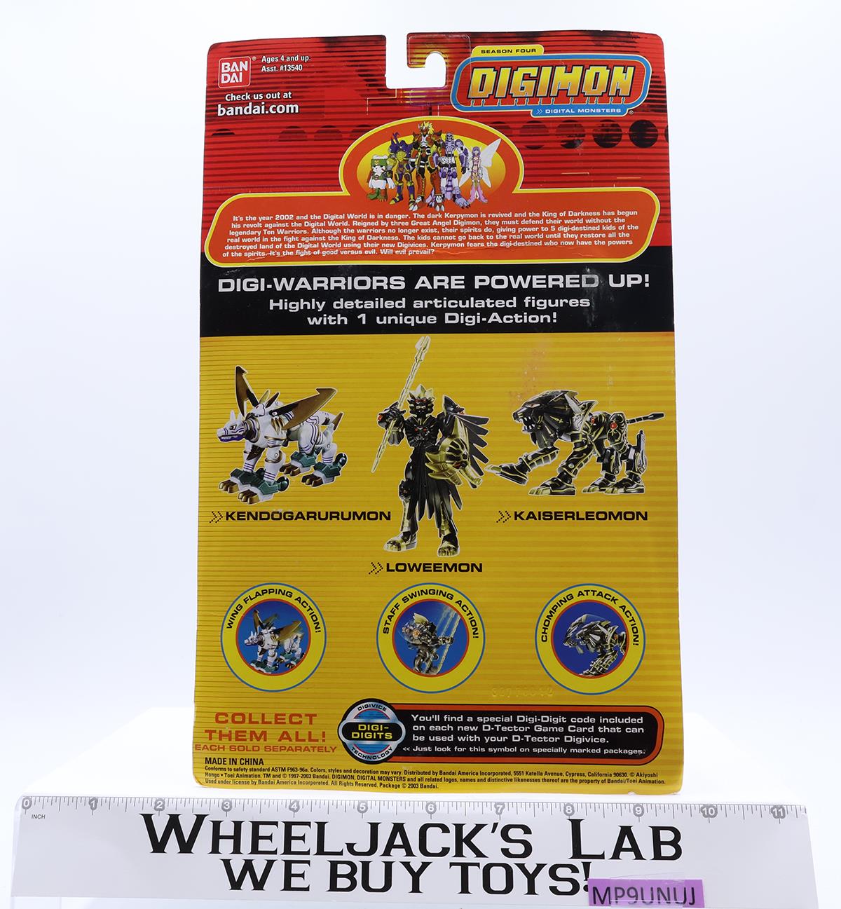 Digi-Warrior Burninggreymon Digimon Season 4 2003 Bandai Figure NEW SEALED