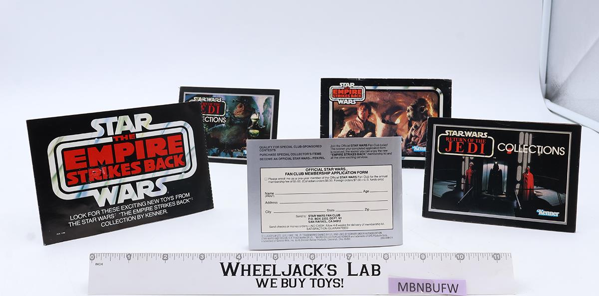 Lot of 5 Star Wars Catalogs Inserts ORIGINAL Vintage Kenner