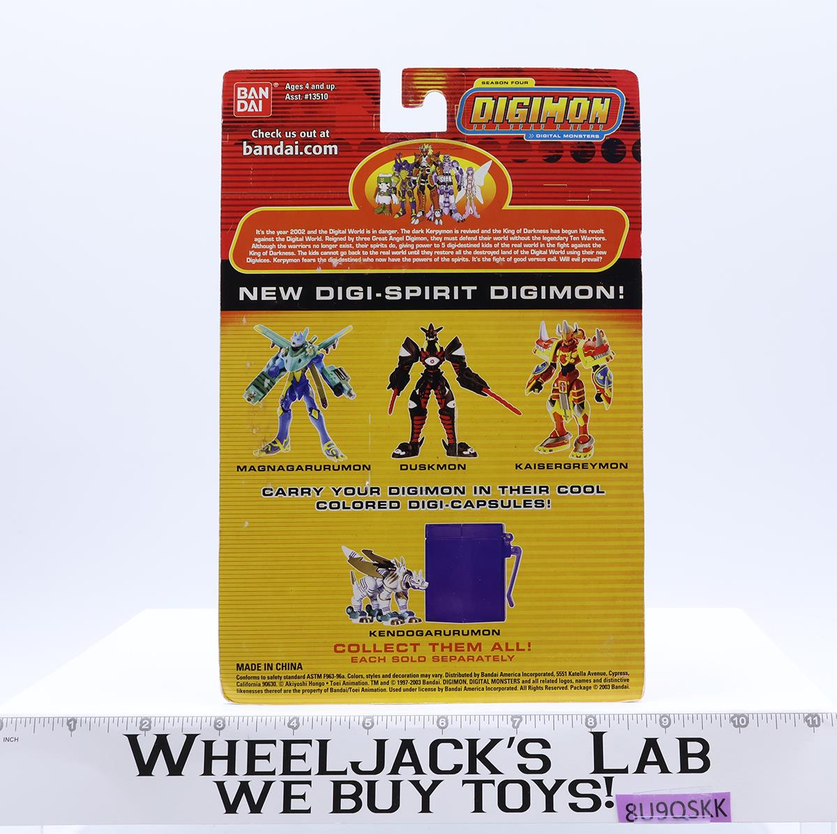 Digi-Spirit Kendogarurumon W/Digi-Capsule Digimon Season 4 Bandai NEW SEALED