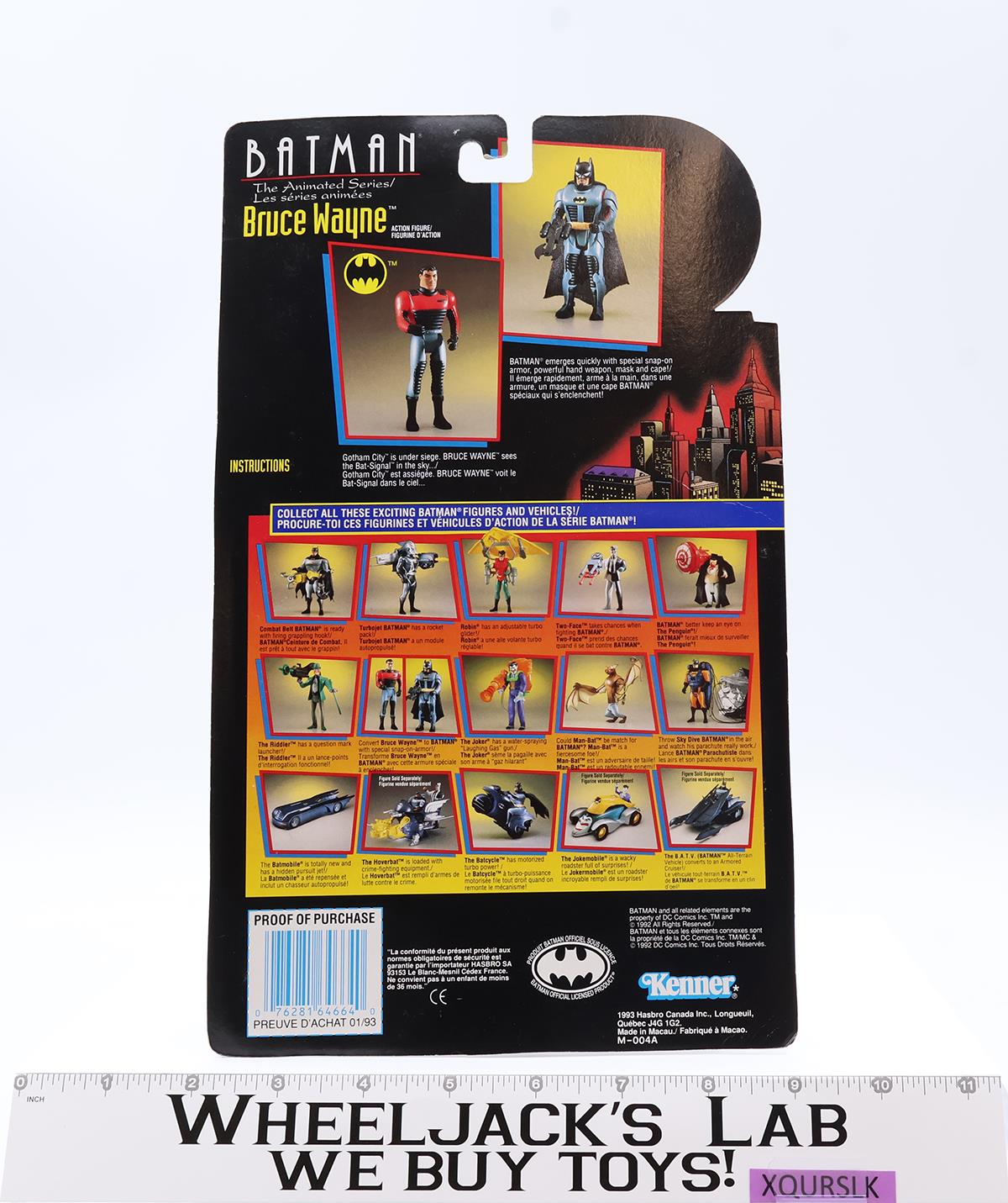 Bruce Wayne w/Snap-On Armor Batman The Animated Series Kenner 1992 MOSC New