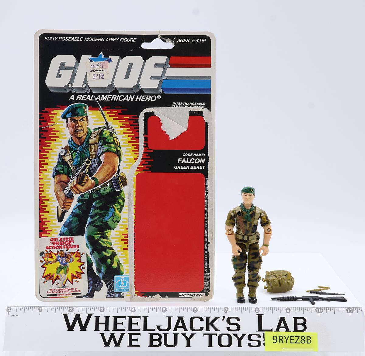 Lt. Falcon V1 100% Complete W/ 34Card 1987 G.I. Joe Hasbro Vintage Action Figure