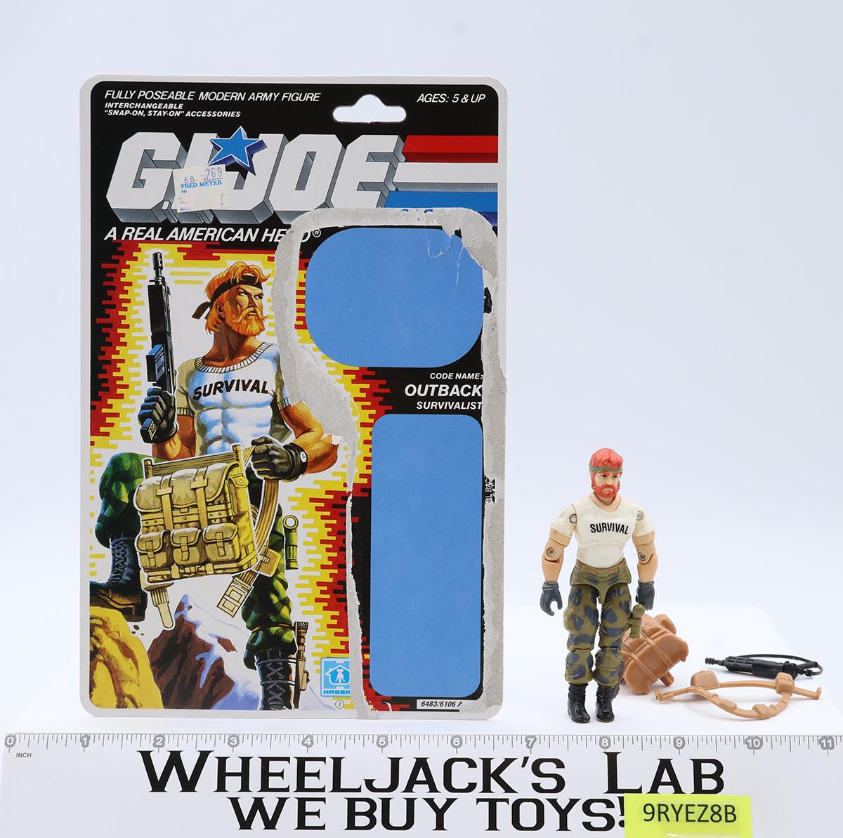 Outback V1 100% Complete W/Cardback GI Joe Action Figure Vintage 1987 Hasbro