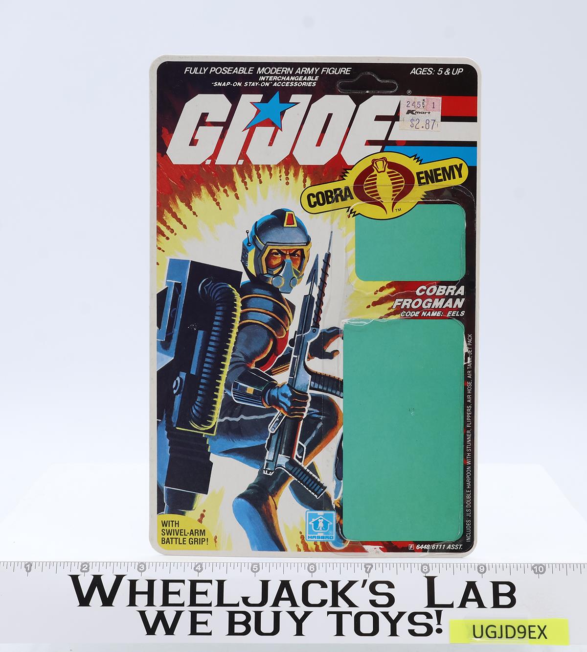 Eels V1 W/ 34 Cardback 100% Complete G.I. Joe 1985 Hasbro Vintage UNPUNCHED